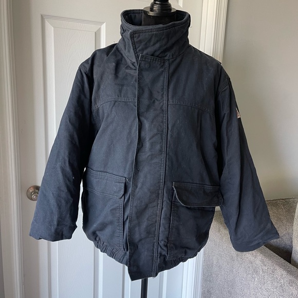 Navy blue Bulwark protective jacket #techwear - Picture 1 of 7